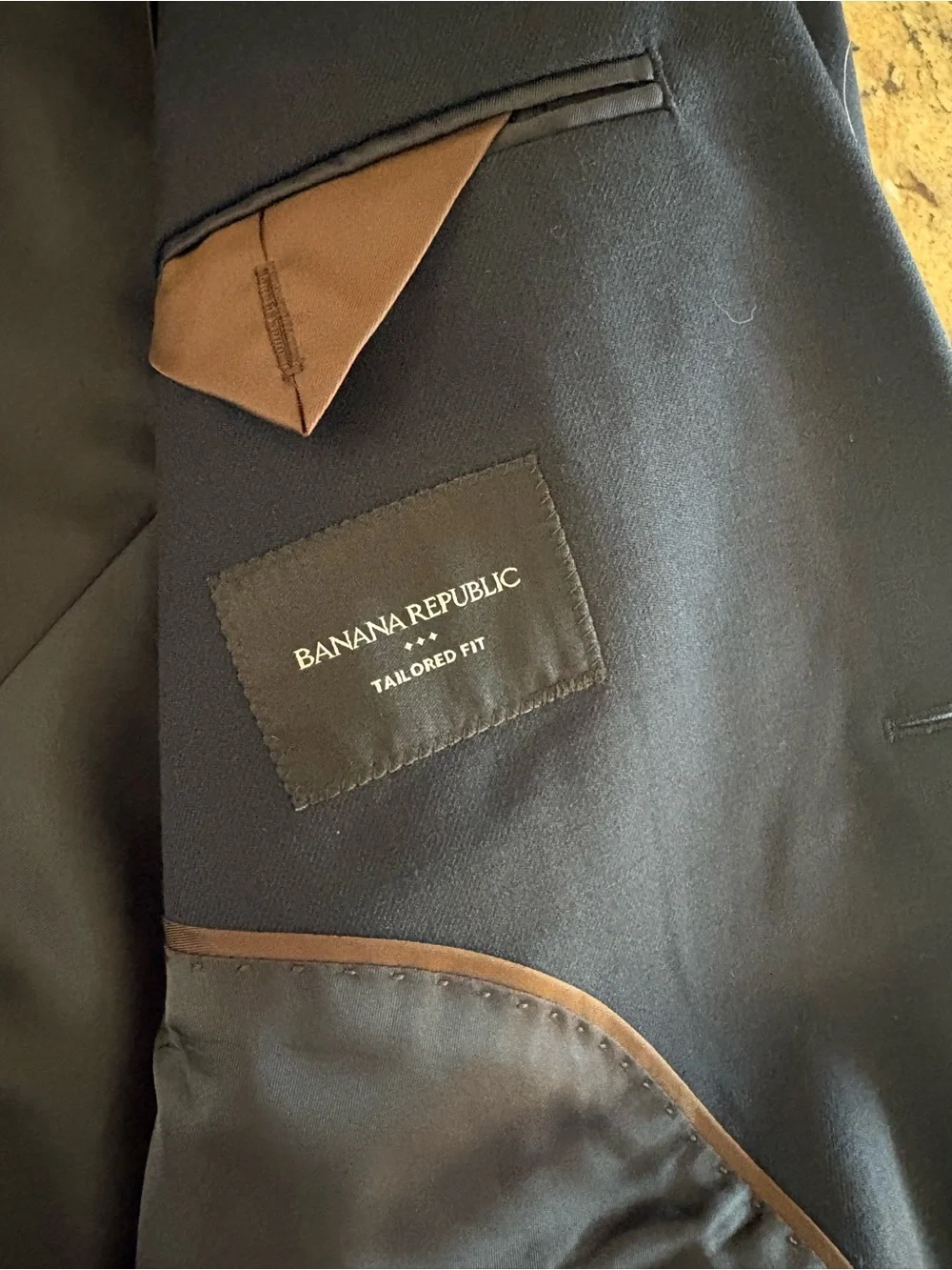 Banana Republic Men's Navy Two-Button Blazer